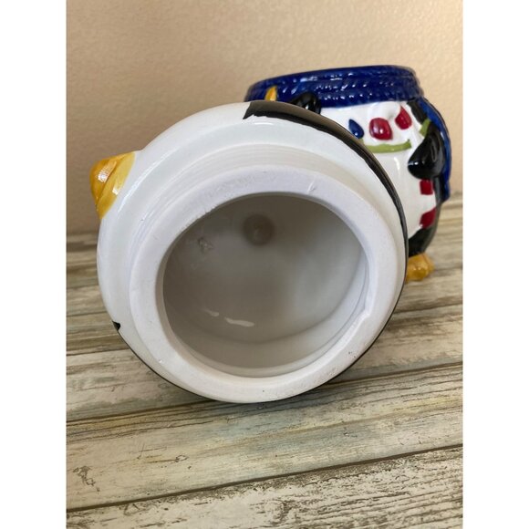 Winter Wonder Lane Penguin Ceramic Cookie Jar Christmas - Picture 9 of 11